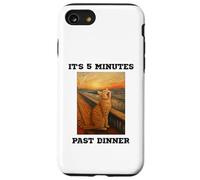 Chat Amusant Qui miaule C'est 5 Minutes passées du dîner bouleversé Kitty Coque pour iPhone SE (2020) / 7/8
