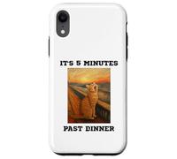 Chat Amusant Qui miaule C'est 5 Minutes passées du dîner bouleversé Kitty Coque pour iPhone XR