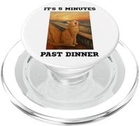 Chat Amusant Qui miaule C'est 5 Minutes passées du dîner bouleversé Kitty PopSockets PopGrip pour MagSafe