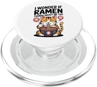 Chat Amusant Ramen « Ramen Pense à Moi Aussi » PopSockets PopGrip pour MagSafe