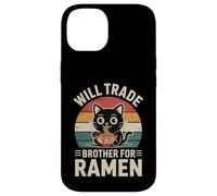 Chat Amusant Ramen Trade Brother for Ramen Kawaii Anime Cat Coque pour iPhone 14