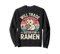 Chat Amusant Ramen Trade Sister for Ramen Kawaii Anime Cat Sweatshirt