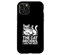 Chat Amusant The Cat Decides I Just Pay Rent Coque pour iPhone 11 Pro