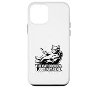 Chat Amusant The Cat Decides I Just Pay Rent Coque pour iPhone 12 Mini
