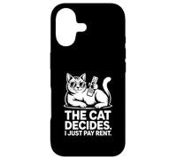 Chat Amusant The Cat Decides I Just Pay Rent Coque pour iPhone 17