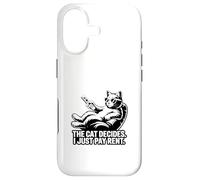 Chat Amusant The Cat Decides I Just Pay Rent Coque pour iPhone 17