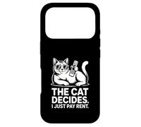 Chat Amusant The Cat Decides I Just Pay Rent Coque pour iPhone 17 Pro
