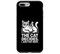 Chat Amusant The Cat Decides I Just Pay Rent Coque pour iPhone 7 Plus/8 Plus