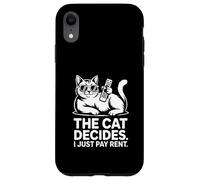 Chat Amusant The Cat Decides I Just Pay Rent Coque pour iPhone XR