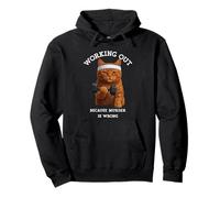 Chat Amusant « Working Out Because Murder is Wrong » Sweat à Capuche