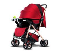 Chat animal vélo Buggy landau luxe 4 tours grands chiens taille moyenne chien chariot animal de compagnie chariot fournitures pour animaux de compagnie (rouge)