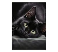 Chat Animal Yeux Puzzle, 1000 Pcs Jeu D'intérieur Adulte | 52x38cm Carton, Exercice Mental, Assemblage Précis, Amateurs D'art, Réduction Du Stress