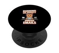 Chat anxieux Amusant Qui Court sur des e-mails Non LUS Disant PopSockets PopGrip Adhésif