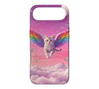 Chat Arc-en-Ciel fantaisiste Volant Ciel Rose Mignon Accessoire Fantaisie Coque pour iPhone Air