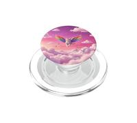 Chat Arc-en-Ciel fantaisiste Volant Ciel Rose Mignon Accessoire Fantaisie PopSockets PopGrip pour MagSafe