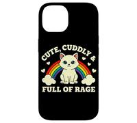 Chat Arc-en-Ciel Mignon et Plein de Rage Coque pour iPhone 14