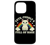 Chat Arc-en-Ciel Mignon et Plein de Rage Coque pour iPhone 14 Pro Max