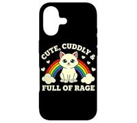 Chat Arc-en-Ciel Mignon et Plein de Rage Coque pour iPhone 17