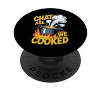 Chat are We Cooked Fusion des mèmes Internet - PopSockets PopGrip Adhésif