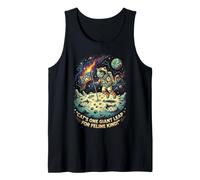 Chat Astronaute One Giant Leap Space Feline Moon Adventure Débardeur