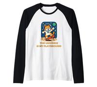 Chat Astronaute Skate Cosmique The Universe is My Playground Manche Raglan