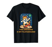 Chat Astronaute Skate Cosmique The Universe is My Playground T-Shirt