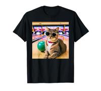 Chat at The Bowling Alley! Chats Melons Amusants T-Shirt