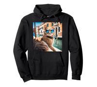 Chat au Canal de Venise et aux canaux vénitiens Sweat à Capuche