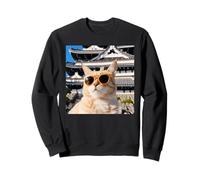 Chat au Japon au château Himeji Sweatshirt