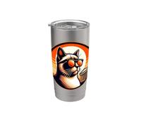 Chat au Parthénon à Athènes Gobelet isotherme en acier inoxydable double paroi
