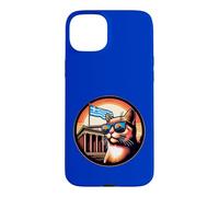 Chat au Parthénon avec Un Drapeau Grec Coque pour iPhone 15 Plus