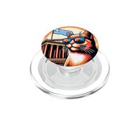 Chat au Parthénon avec Un Drapeau Grec PopSockets PopGrip pour MagSafe