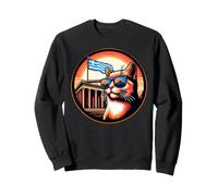 Chat au Parthénon avec Un Drapeau Grec Sweatshirt