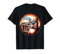 Chat au Parthénon avec Un Drapeau Grec T-Shirt