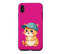 Chat avec Casquette drôle Chaton Mignon Amoureux des Chats Coque pour iPhone XS Max
