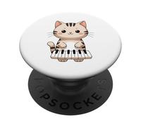 Chat avec Clavier Musical PopSockets PopGrip Adhésif
