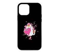 Chat avec cœur Japonais Style Kawaii Animal Japonais Coque pour iPhone 12 Mini