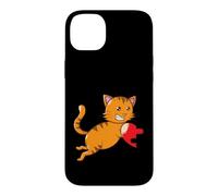 Chat avec Demi-cœur Partnerlook Coque pour iPhone 14 Plus