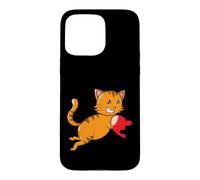 Chat avec Demi-cœur Partnerlook Coque pour iPhone 15 Pro Max