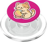 Chat avec Dessin de Balle, Design ludique Kawaii PopSockets PopGrip pour MagSafe