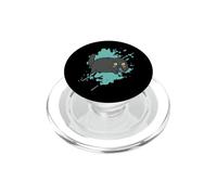 Chat avec Poisson dans la Bouche en Forme d'animal Style Kawaii PopSockets PopGrip pour MagSafe