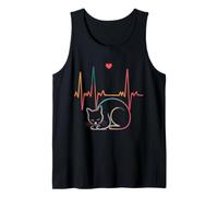 Chat avec Un Amour de Battement de cœur Qui ronronne à Chaque Battement Débardeur