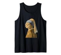 Chat avec une perle boucle d'oreille art t-shirt homme femme Débardeur