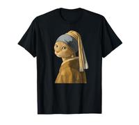 Chat avec une perle boucle d'oreille art t-shirt homme femme T-Shirt
