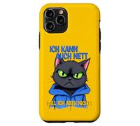 Chat avec une pression oculaire grincheuse - ich kann auch nett 1 Coque pour iPhone 11 Pro