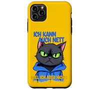 Chat avec une pression oculaire grincheuse - ich kann auch nett 1 Coque pour iPhone 11 Pro Max