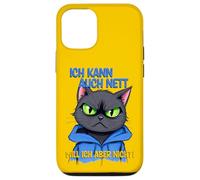 Chat avec une pression oculaire grincheuse - ich kann auch nett 1 Coque pour iPhone 12/12 Pro
