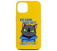 Chat avec une pression oculaire grincheuse - ich kann auch nett 1 Coque pour iPhone 13