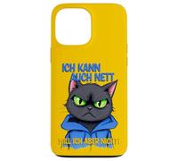 Chat avec une pression oculaire grincheuse - ich kann auch nett 1 Coque pour iPhone 13 Pro Max
