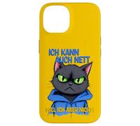 Chat avec une pression oculaire grincheuse - ich kann auch nett 1 Coque pour iPhone 14